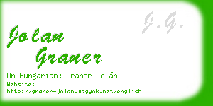 jolan graner business card